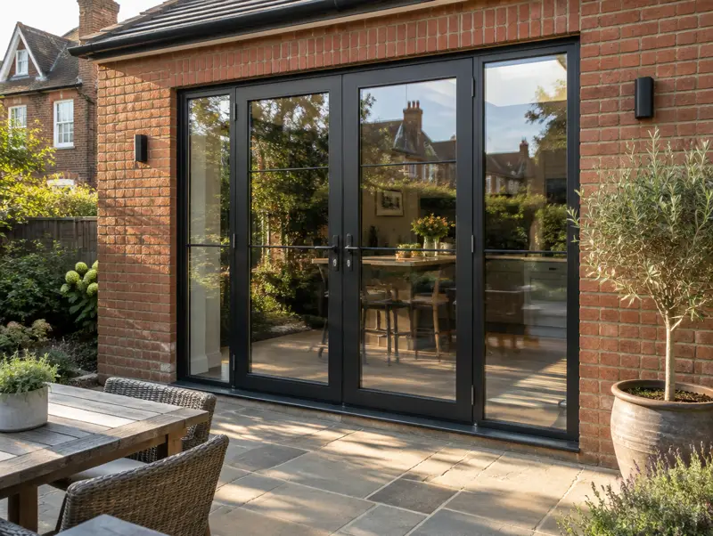 Steel windows fitted in a UK home